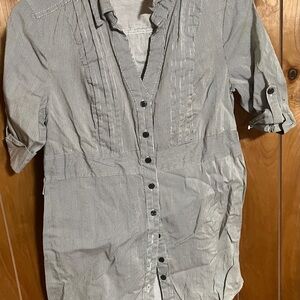 Akris Silver and Black Striped Accessory